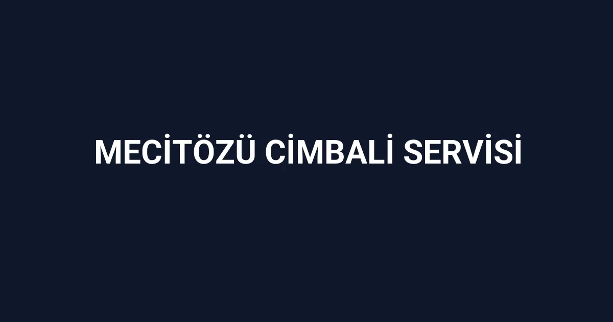 Mecitözü Cimbali Servisi
